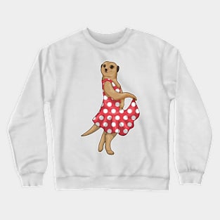 Meerkat Polka Dots Dress Crewneck Sweatshirt